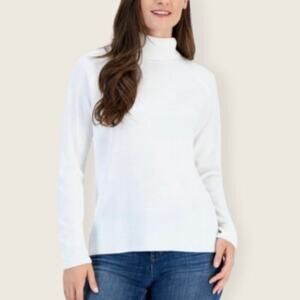 LN | Karen Scott | Long Sleeve Turtle Neck Sweater | Ivory | XL